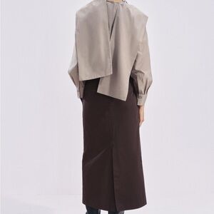 Elegant Beige and Brown Women's Top